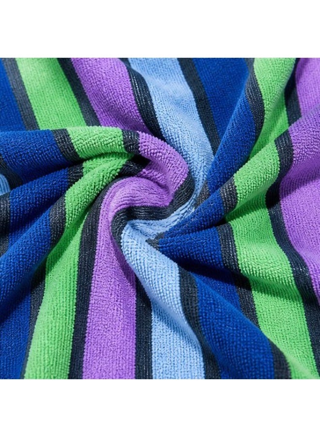 snooze Beach towel, 170*90 cm, blue sea stripes design - Image 3