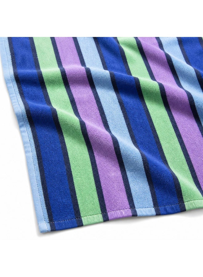 snooze Beach towel, 170*90 cm, blue sea stripes design - Image 5