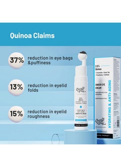 Chemist at Play Under Eye Cream With 2% Revital Eye & Quinoa Extract|Reducing Dark Circles Puffiness Wrinkles Crows Feet|Plantbased Ceramides|100% Vegan|Cooling Gel & Roller For Men & Women|15G  - Image 3