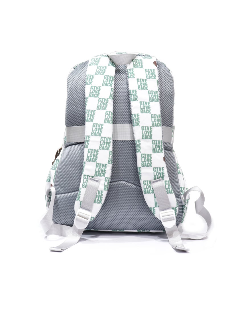 Belief Casual Unisex school backpack made of high quality nylon Green - Image 5
