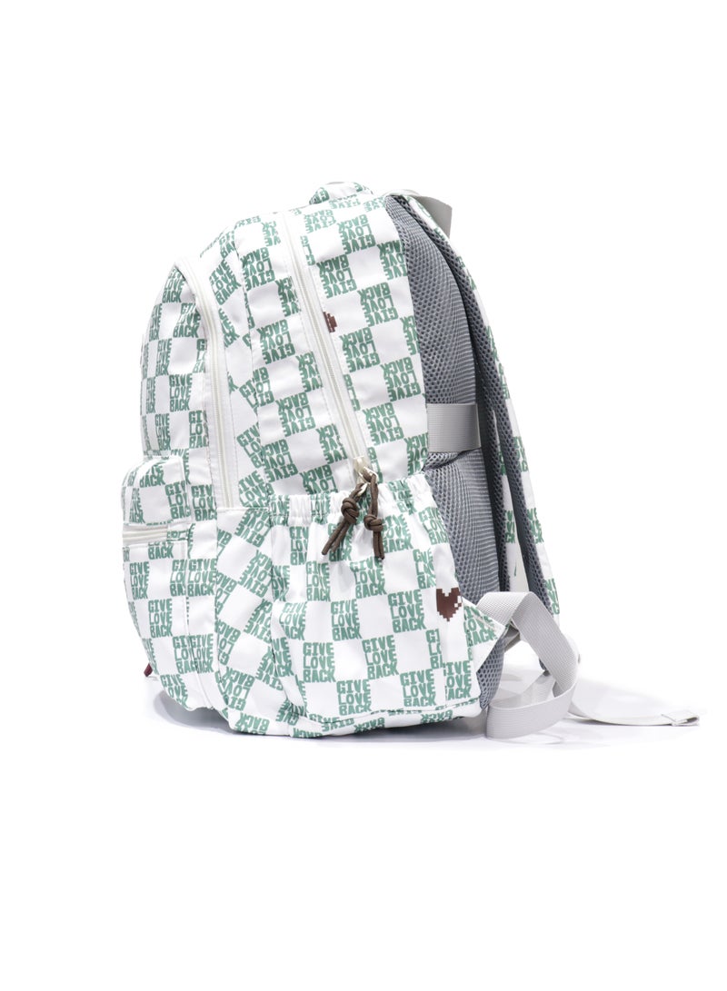 Belief Casual Unisex school backpack made of high quality nylon Green - Image 4