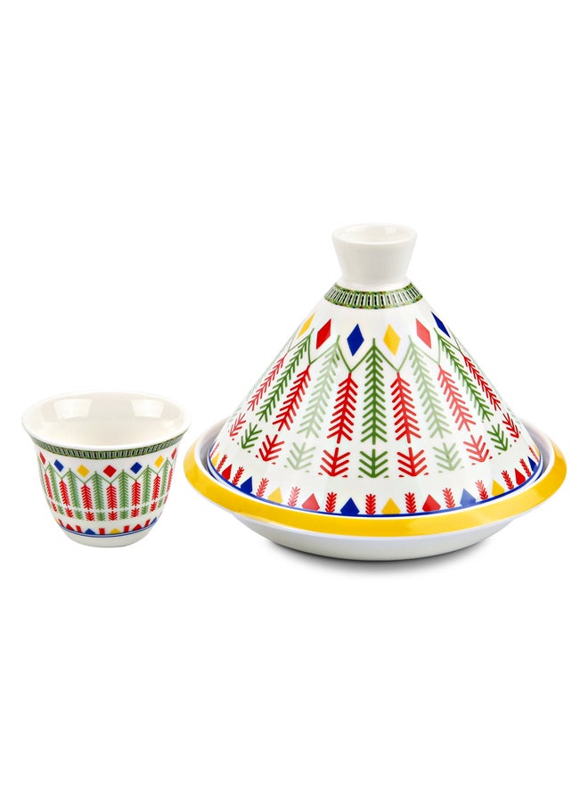 AL SANIDI Ceramic Serving plates set, White, Set 8 pcs  - Image 2