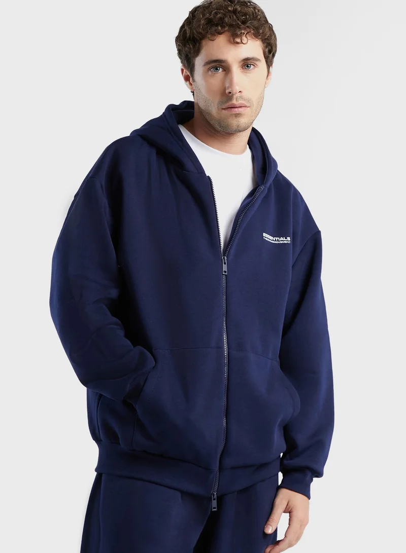 The Giving Movement Lounge Oversized Zip Hoodie