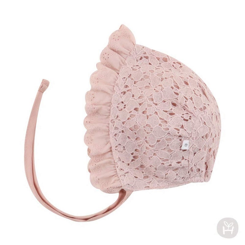XYX Baby Girl Toddlers Breathable Lacy Bonnet Eyelet Cotton Adjustable Sun Protection Hat - Image 4