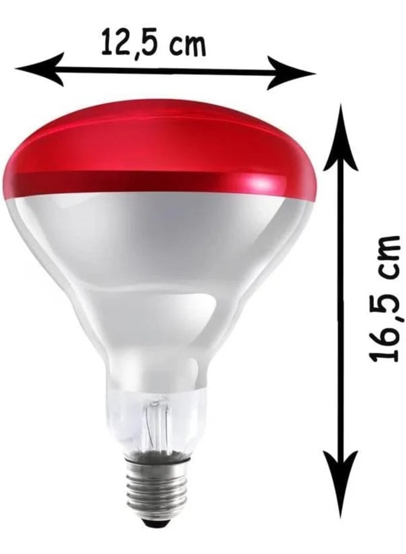 LEDVANCE Ledvance 250W Infrared Heater Lamp, Red Bulb, E27 Base – High Efficiency Heating Light - Image 3