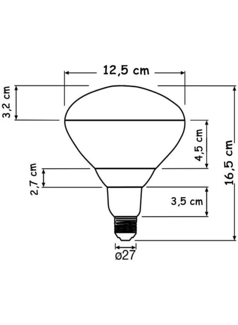 LEDVANCE Ledvance 250W Infrared Heater Lamp, Red Bulb, E27 Base – High Efficiency Heating Light - Image 2