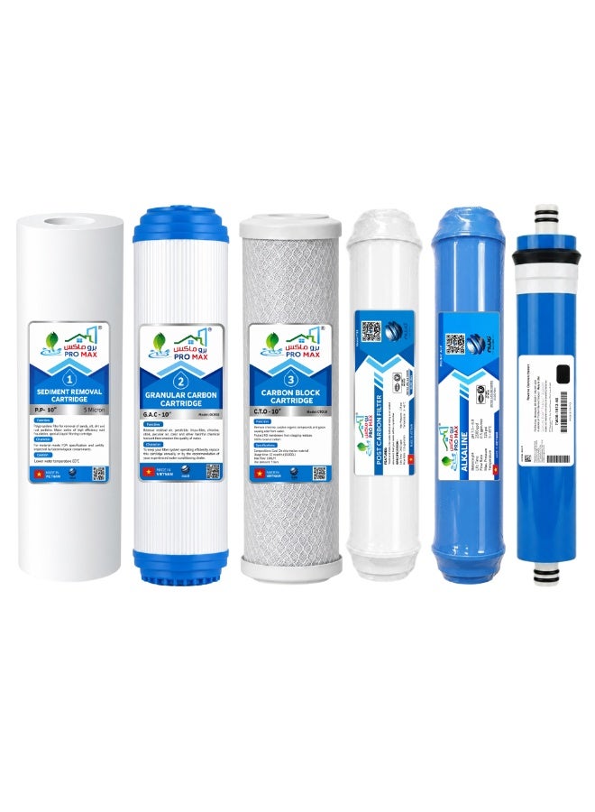 6-Stage Reverse Osmosis Replacement Water Filter Kit - Image 1