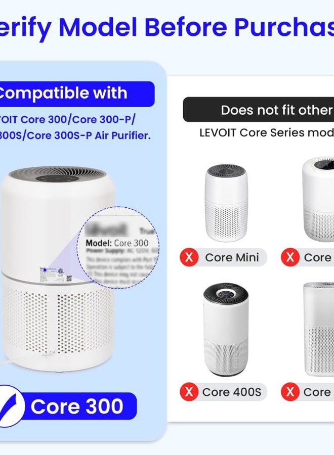 Future Way 2-Pack Core 300 Pet Allergy Replacement Filter Compatible with LEVOIT Core 300 and Core 300S Air Purifier, H13 True HEPA, High-Efficiency Activated Carbon, Replace Core 300-RF-PA, Yellow - Image 2