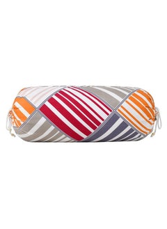 Kuber Industries Kuber Industries Cotton Lining Print Bolster Cover with Drawstring|Round Bedside Long Pillow Cover|Dewan Pillow Cover Set 16 X 32 |Bolster Cover Set of 4 (Magenta & Grey)  - Image 3
