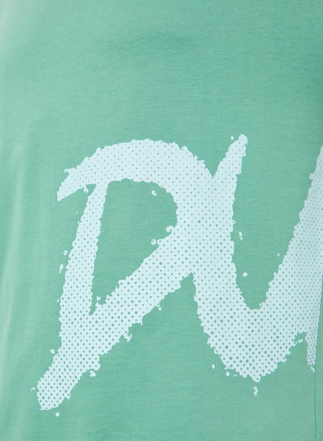 Styli Men Green Graphic Print Oversized T-Shirt - Image 4