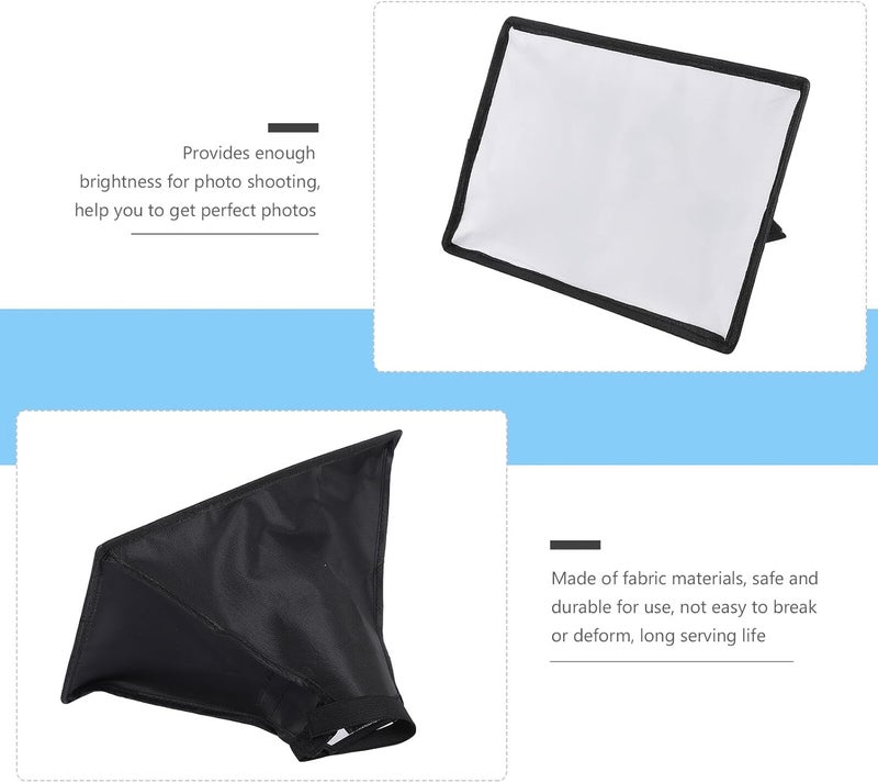 Uonlytech Portable 20x30cm Photography Softbox Lighting Box with Flash Reflector and Light Diffuser for Portrait Photo and Video Shooting - Image 3