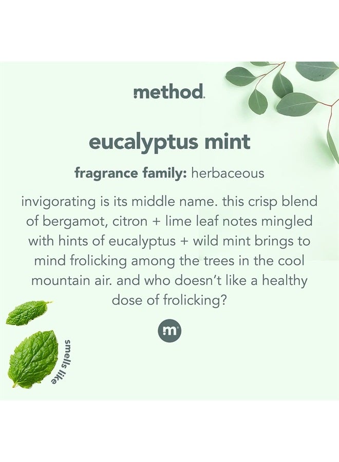 Method Daily Shower Cleaner Spray, Plant-Based & Biodegradable Formula, Spray and Walk Away, Eucalyptus Mint Scent, 28 Fl Oz, (Pack of 4), Packaging May Vary - Image 3