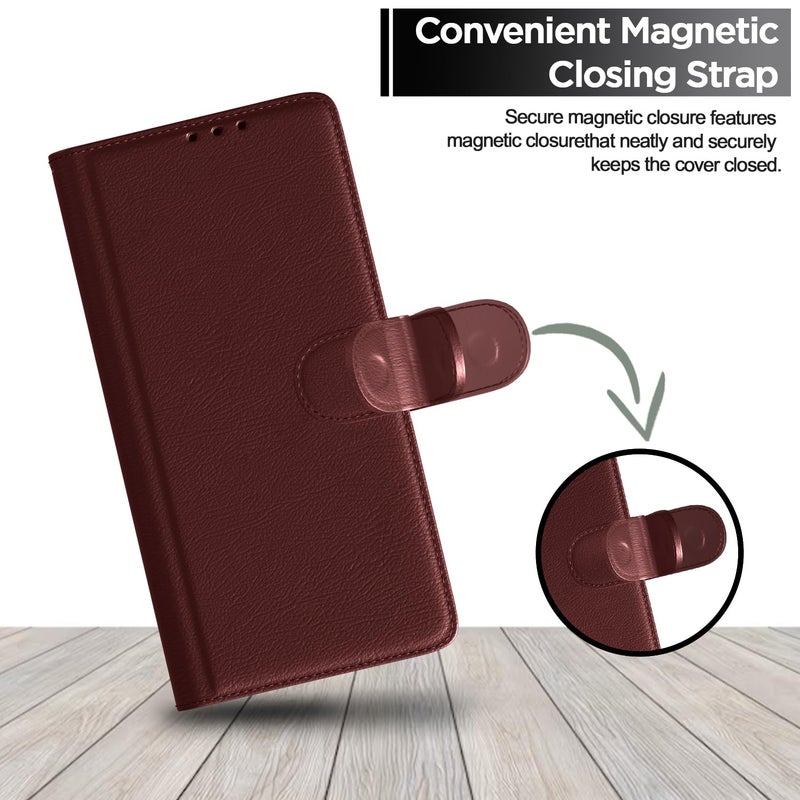 Pikkme Flip Cover Leather Finish | Inside TPU with Card Pockets | Wallet Stand and Shock Proof | Complete Protection Flip Case for Redmi Note 7 / Note 7 Pro/Note 7s(Brown) - Image 2