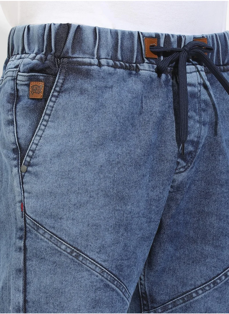 انستافاب بلس Contrast Stitch Denim Shorts