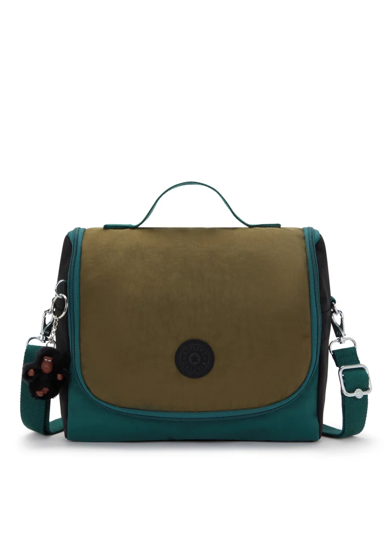 Kipling New Kichirou Insulated medium lunch bag with trolley sleeve Black Khaki Block