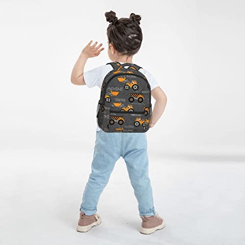 PAYOHTO Toddler Backpack for Boys Construction Machines Cars Truck Tractor Kids Backpack Preschool Bookbag Kindergarten Mini Travel School Bag for Age 3-8 - Image 5