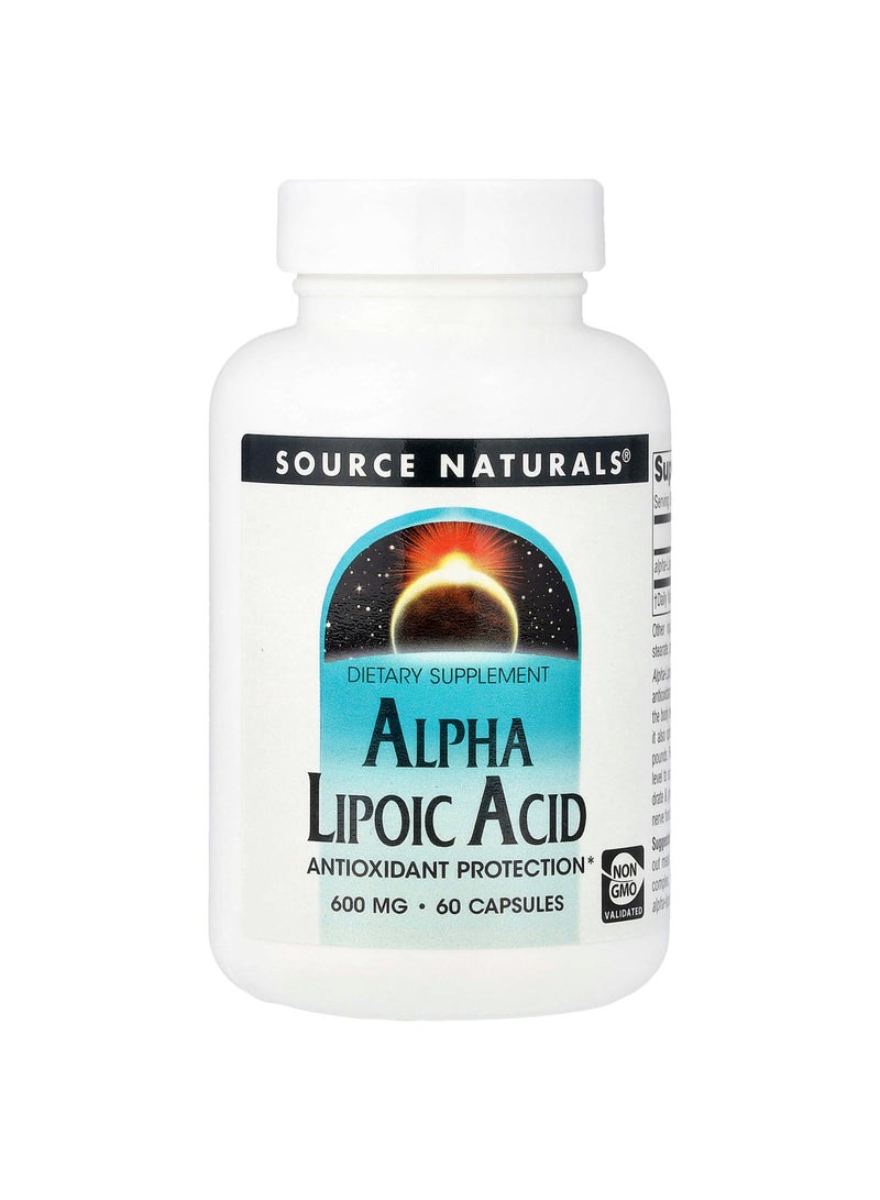 Source Naturals Alpha Lipoic Acid, 600 mg, 60 Capsules