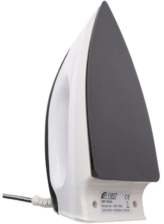 فيرست 1 مكواة بخار من FIRST 1 موديل WD-1885 – بقوة 1200 واط – تصميم أنيق باللون الأبيض لنتائج كي مثالية وسريعة - Image 2