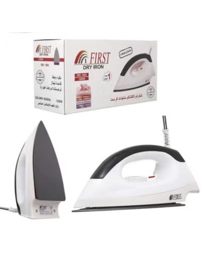 فيرست 1 مكواة بخار من FIRST 1 موديل WD-1885 – بقوة 1200 واط – تصميم أنيق باللون الأبيض لنتائج كي مثالية وسريعة - Image 3