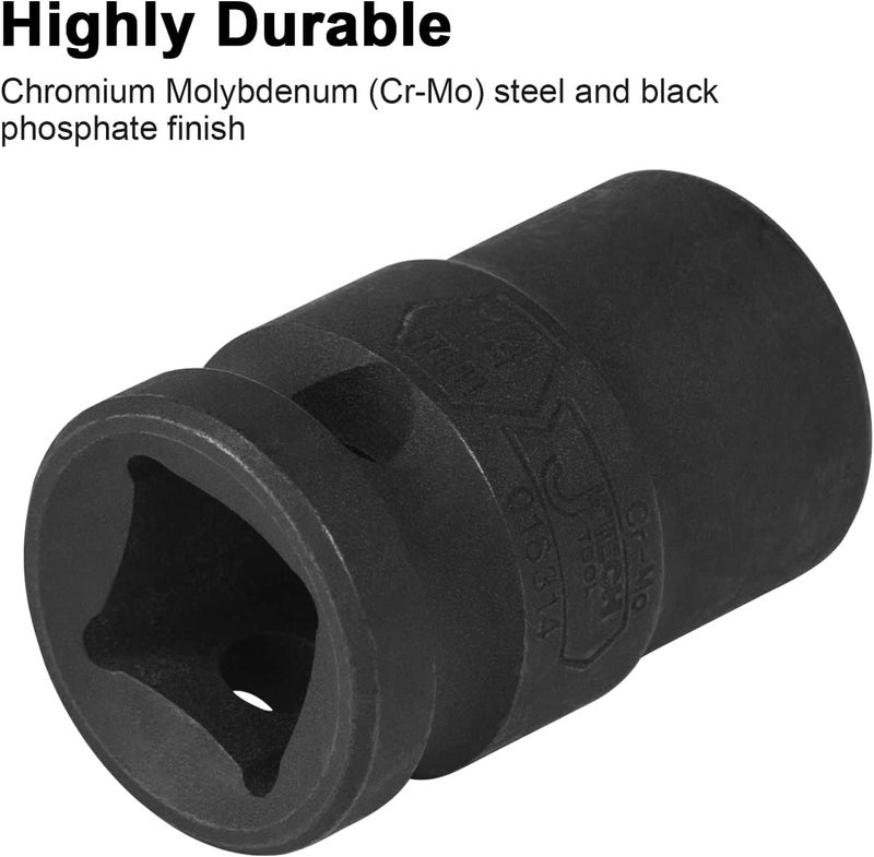 Jetech 3/4 Inch Drive 1-1/8 Inch Standard Impact Socket, Made with Chrome Molybdenum Alloy Steel, Heat Treated, 6-Point Design, SAE - Image 4