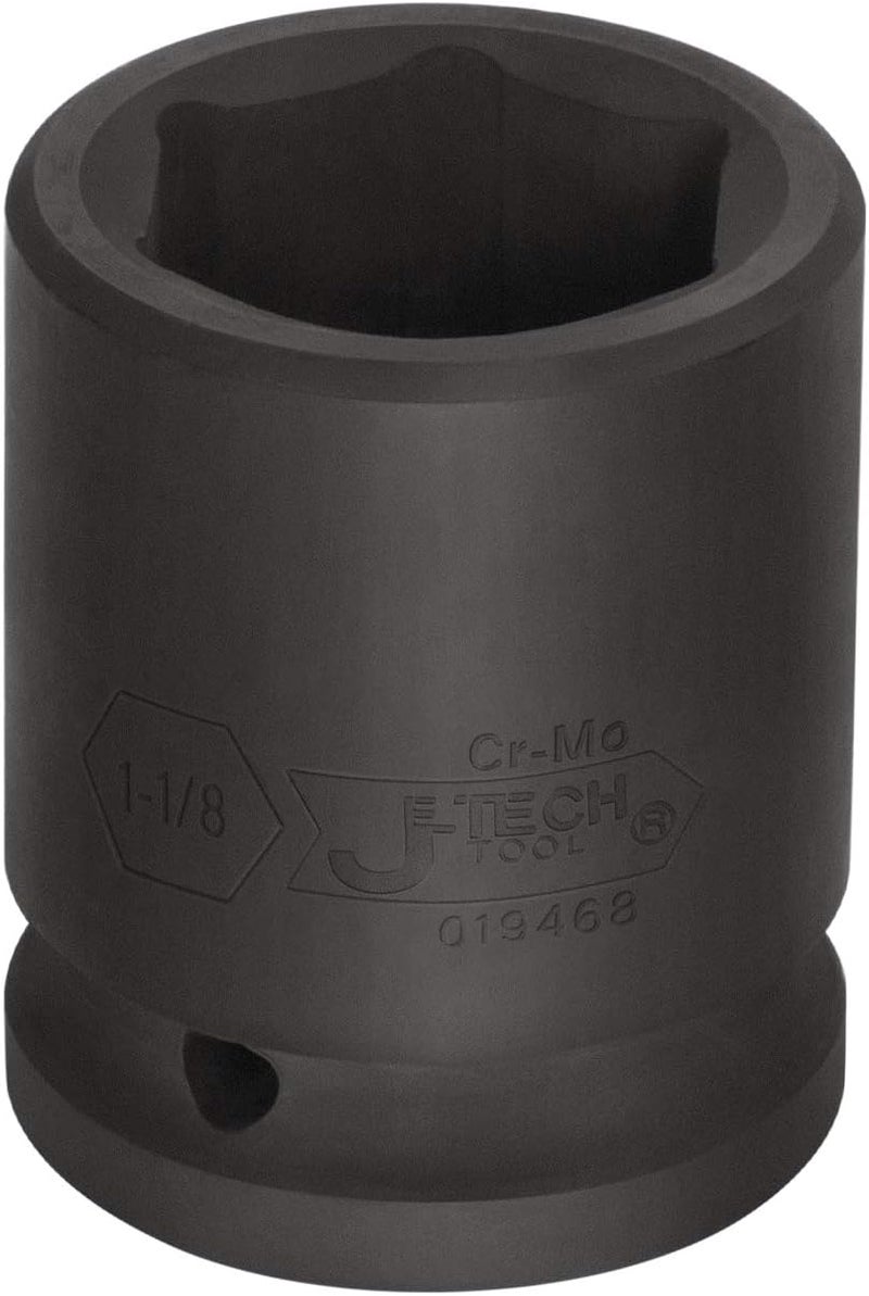 Jetech 3/4 Inch Drive 1-1/8 Inch Standard Impact Socket, Made with Chrome Molybdenum Alloy Steel, Heat Treated, 6-Point Design, SAE - Image 2