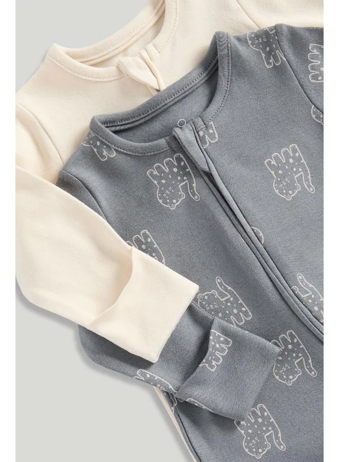 مذركير Big Cats Zip-Up Sleepsuits - 2 Pack