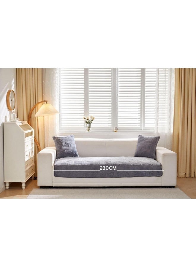 HOMETHREADS HOMETHREADS Couch/Sofa Covers | Luxurious Slipcover Solutions for Sofas, Armchairs, and Loveseats (Grey_Coco, 5 Seater | 70x230cm) - Image 2