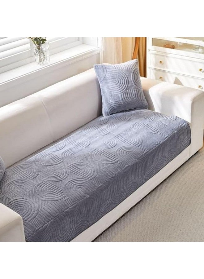 HOMETHREADS HOMETHREADS Couch/Sofa Covers | Luxurious Slipcover Solutions for Sofas, Armchairs, and Loveseats (Grey_Coco, 5 Seater | 70x230cm) - Image 1
