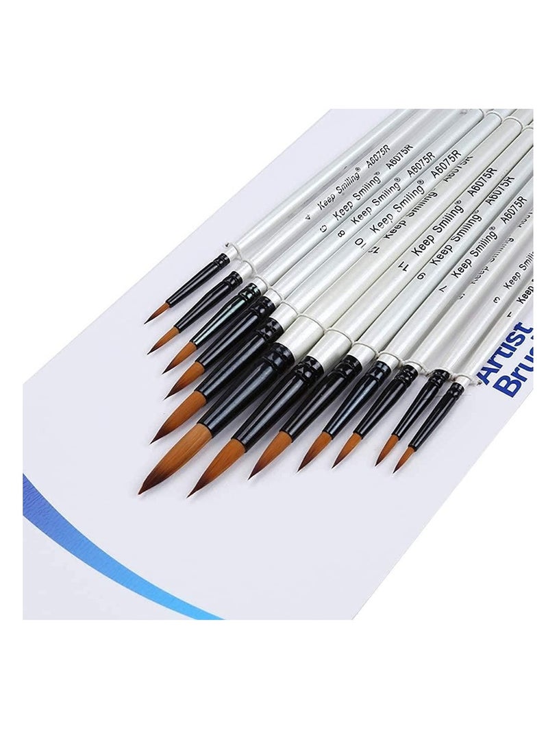 Keep Smiling Round brushes set of 12 brushes of different sizes - A6045R - Image 1