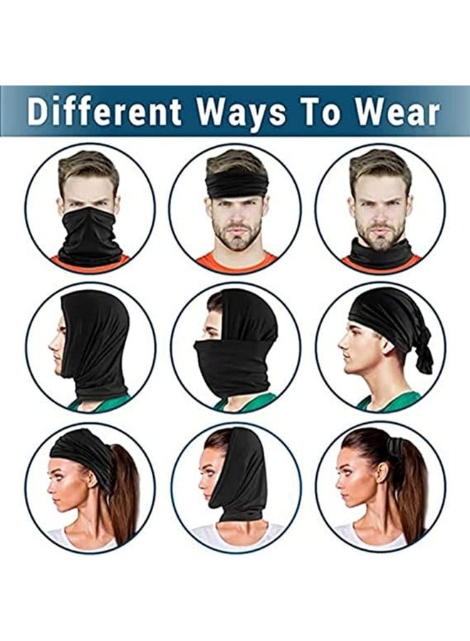 3Pcs Sun Protection Face Mask Set, Sunscreen UV Breathable Face Shield, Multi-Functional Dust and Sun Protection, Outdoor Cycling Headscarf and Neck Scarf, Black/Light Gray/Military Green - Image 4