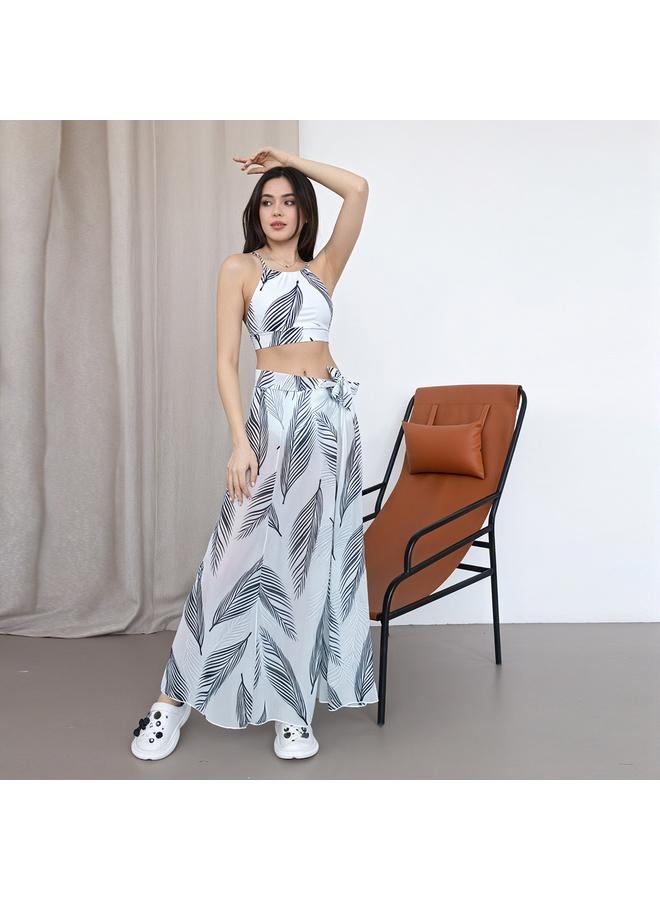 Y&D 3 Piece Swimsuits for Women High Waisted Bikini Sets Retro Swimsuit with Cover up Beach Wrap Skirt - Image 1