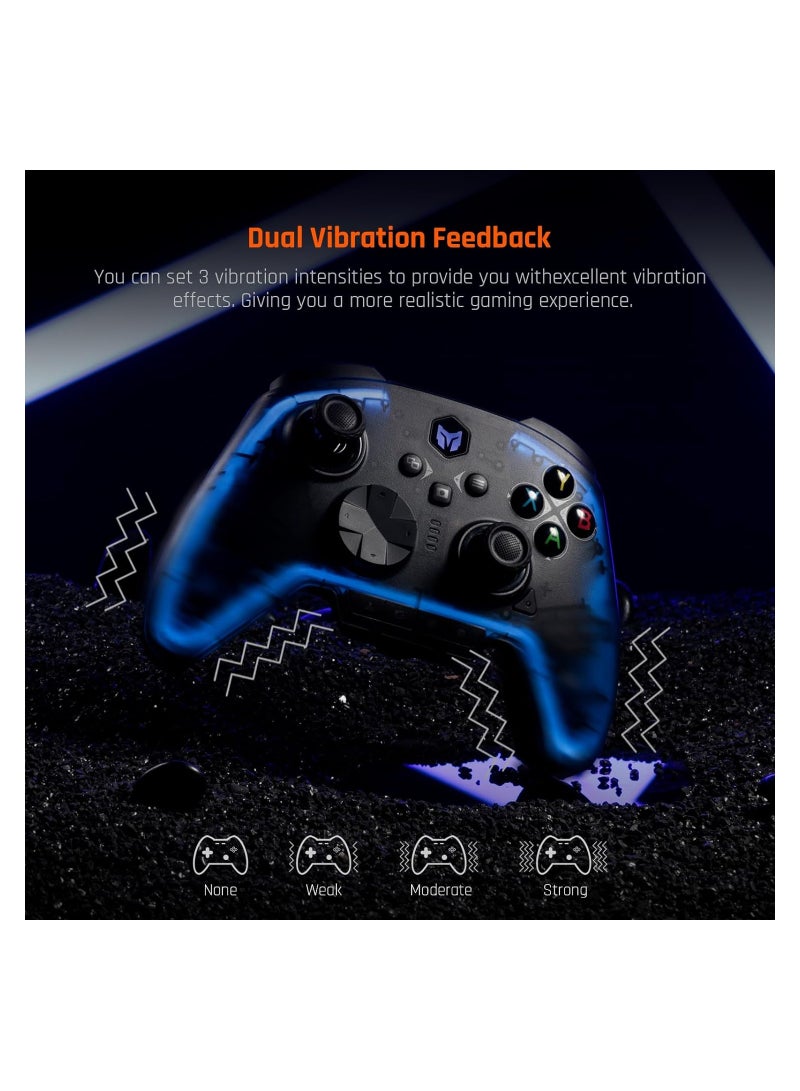 KASTWAVE "PC Controller, Wireless Controller Motion Control, Hall Trigger, ALPS Joystick, 3.5mm Audio, Gaming Controller for PC Windows/Android/iOS/Switch Pro Controller (Rainbow 2 Pro Set) " - Image 3