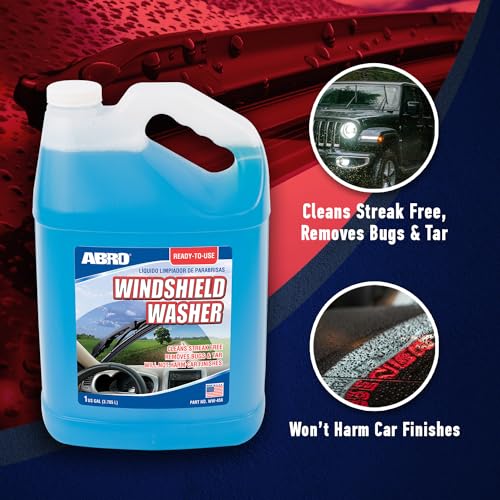 ABRO Windshield Washer Fluid Ready to Use Formula - 1 Gallon, Pre-Mixed, Streak-Free Cleanliness, 2-In-1 Removes Bugs & Tar - Image 3