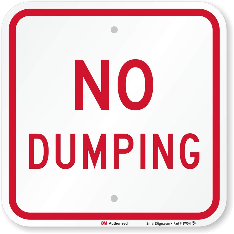 SmartSign - K-5365-AL-12x12 "No Dumping" Sign | 12" x 12" Aluminum - Image 3