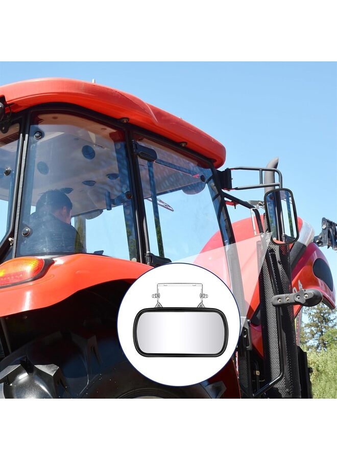 2 Pcs Stainless Steel Rectangular Convex Mirror U Bracket Look Down Convex Mirror Assembly Improves Visibility for Cars Trucks Boats Tractors Forklifts - Image 4