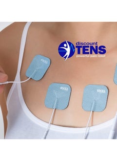 Discount TENS TENS Wired Electrodes Compatible with HealthMateForever, 2 inch x 2 inch Premium HealthMate Compatible Replacement Pads for TENS Units, Discount TENS Brand (2 inch x 2 inch 20 Pack)  - Image 4