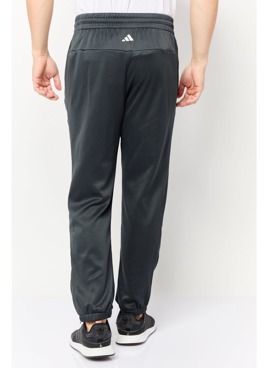 Adidas Men Sportswear Fit Basketball Sweatpants, Charcoal  - Image 4