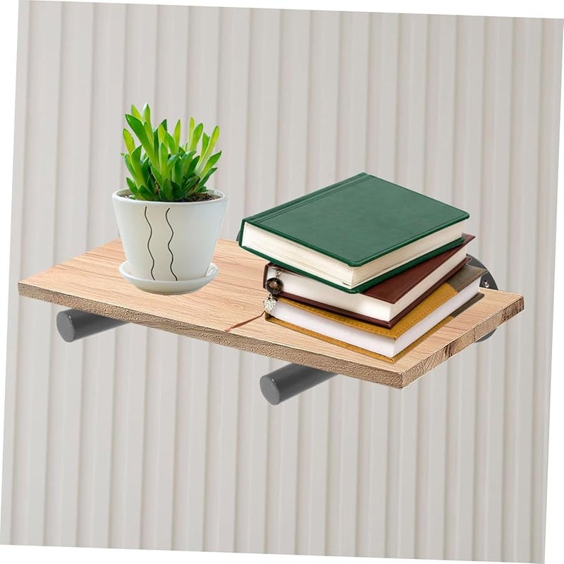 Tehaux 2 Pack Heavy Duty Floating Shelf Brackets Black Wall Mounted Easy Installation - Image 5