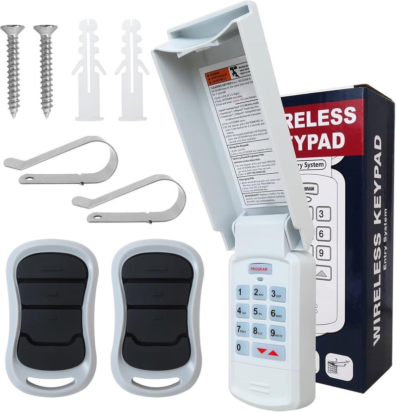 New Garage Door Opener Keypad and Remote Fit for Genie/Overhead Models GK-R 37332R OKP-BX GK-BX GWKP, GWK-IC, ACSDG, ACSDA1, ACSD1G, B8QACSDA, B8QACSDA1 - Image 1