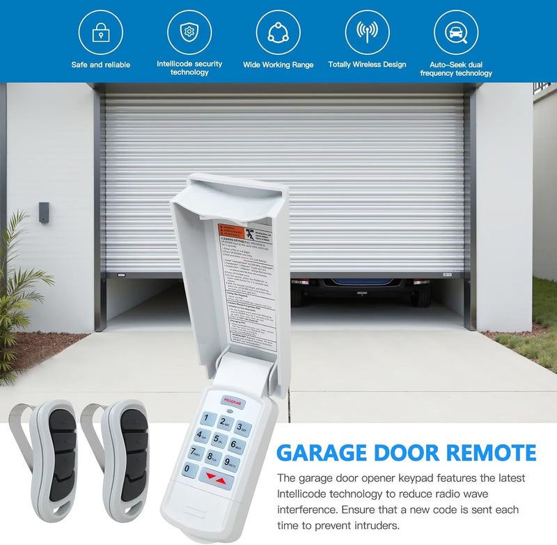 New Garage Door Opener Keypad and Remote Fit for Genie/Overhead Models GK-R 37332R OKP-BX GK-BX GWKP, GWK-IC, ACSDG, ACSDA1, ACSD1G, B8QACSDA, B8QACSDA1 - Image 5