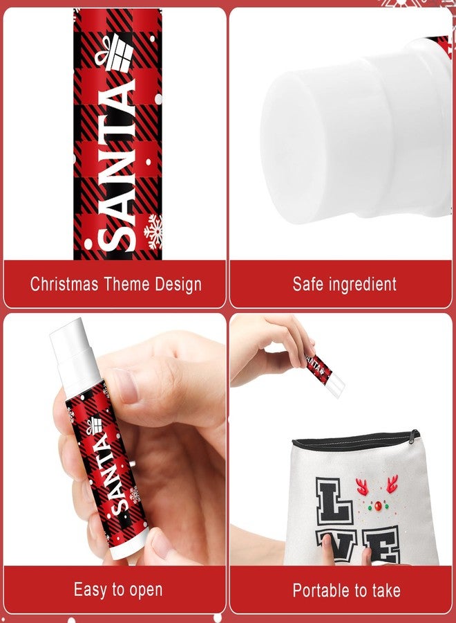 Sosation 40 Pcs Christmas Flavored Lip Balm Bulk Holiday Christmas Stocking Gift Set Celebrate Lip Balm Stick Beauty Lip Care - Image 3