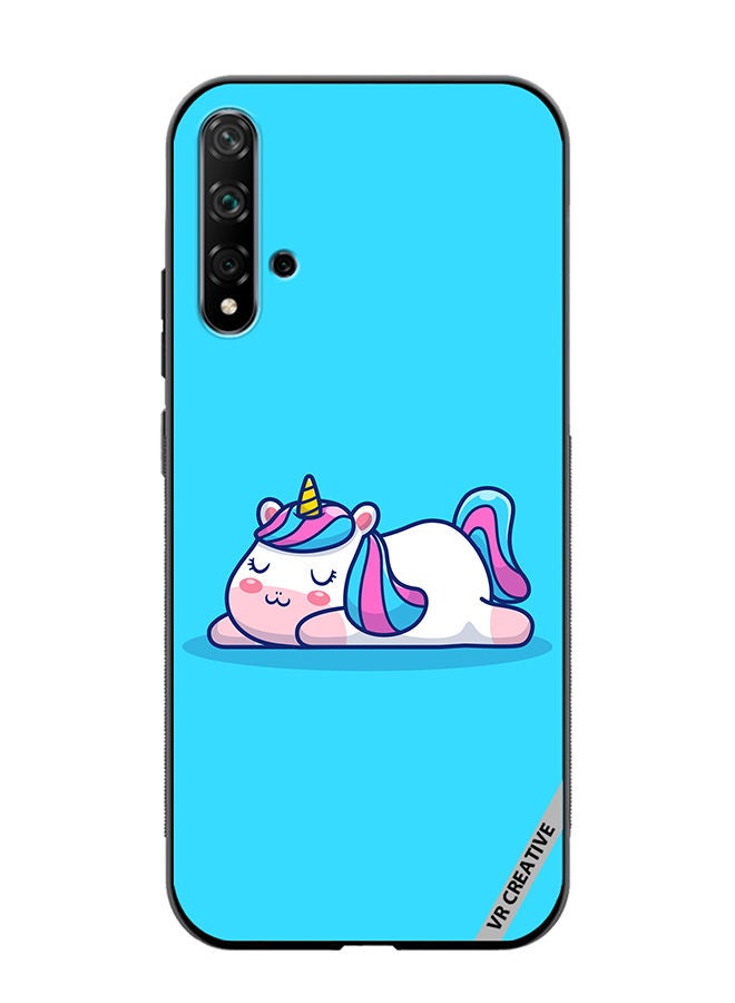VR CREATIVE Protective Case Cover For Huawei Nova 5T Sleeping Pony Design Multicolour - Image 1