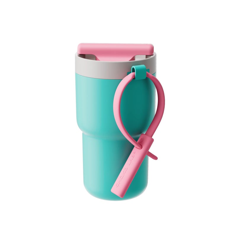 CHAKO LAB Stainless Steel Insulated Water Bottle with Two Drinking Ways Twist Tumbler BPAFree LeakProof 17 oz Bottle with Ceramic coating Mint Teal - Image 2
