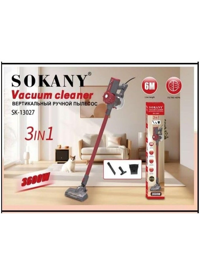 sokany Sokany SK-13027 Vacuum Cleaner – Portable and Powerful Cleaning Solution, Easy-to-Use Design, Ideal for Hard Floors, Carpets, and Pet Hair Removal 3600 watt  - Image 2