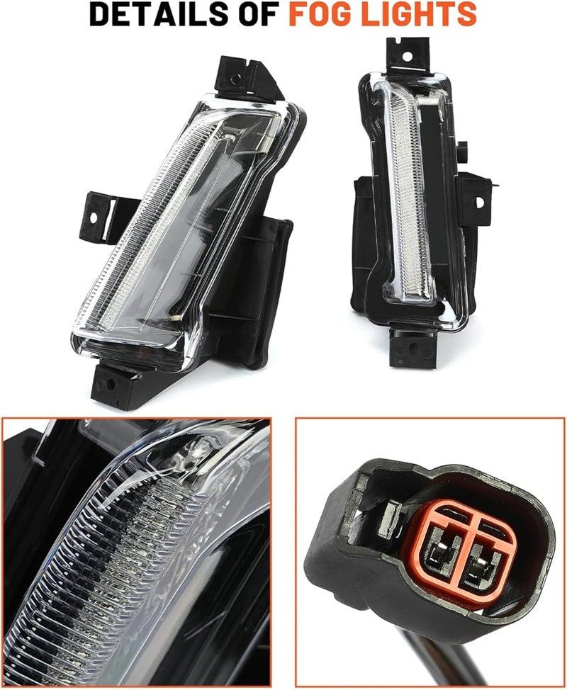 Kojem LED Fog Lights for 2016-2022 Chevy Camaro - Clear Lens & Black Housing, 2Pcs - Image 3