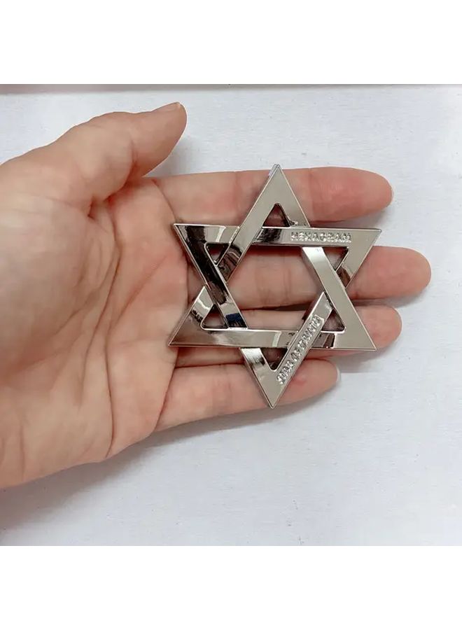 شارة سيارة فريدة من نوعها من سليمان ستار الفضية لتغطية الخدوش ولاصقة لتزيين جسم السيارة - Image 4