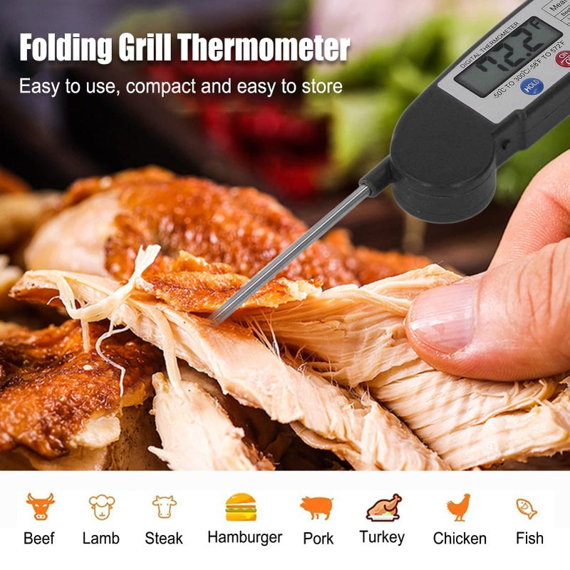 Black Stainless Steel Digital Electronic Food Thermometer For Cooking - Image 3