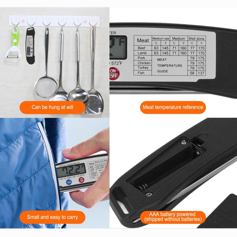 Black Stainless Steel Digital Electronic Food Thermometer For Cooking - Image 4