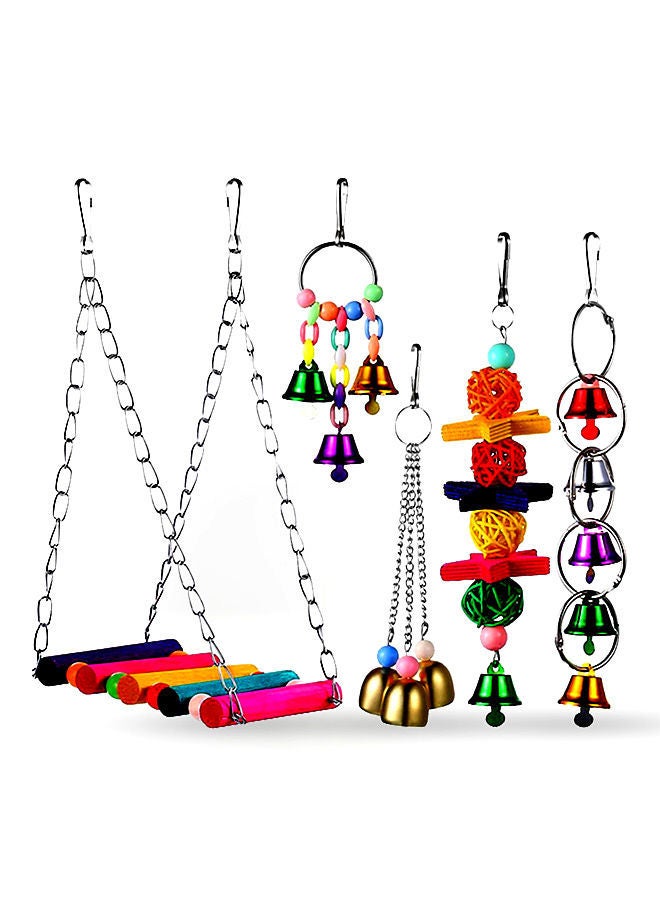 NIBEMINENT Cockatiel Cage Hammock Swing Toy Multicolor 20x1x10cm - Image 1