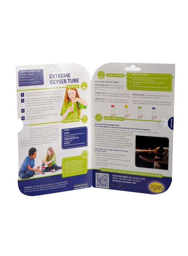 Steve Spangler Science Extreme Geyser Tube - Science Kit For Kids - Mentos & Soda Lab Experiment - Includes Tube, Candy, & Unique Spray Caps - Chemistry Magic - Classroom Stem Project  - Image 2